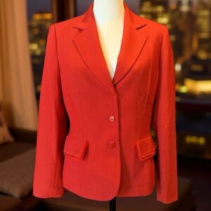 Kasper Red Women's Blazer Jacket 6